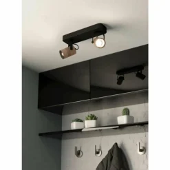 Luminaires Eglo Éclairage Led|Plafonnier Eglo CAYUCA LED Noir, 2 lumières