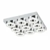 Luminaires Eglo Éclairage Led|Plafonnier Eglo FRADELO LED Chrome, Aspect cristal, 9 lumières