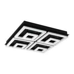 Luminaires Eglo Éclairage Led|Plafonnier Eglo FRADELO LED Noir, 1 lumière