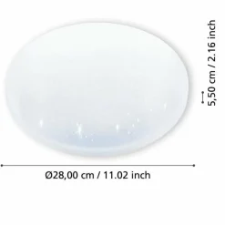 Luminaires Eglo Éclairage Led|Plafonnier Eglo FRANIA-S LED Blanc, 1 lumière