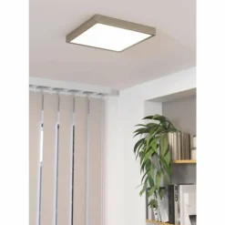 Luminaires Eglo Éclairage Led|Plafonnier Eglo FUEVA LED Nickel mat, 1 lumière