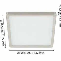 Luminaires Eglo Éclairage Led|Plafonnier Eglo FUEVA LED Nickel mat, 1 lumière