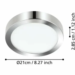 Luminaires Eglo Éclairage Led|Plafonnier Eglo FUEVA LED Chrome, 1 lumière