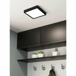 Luminaires Eglo Éclairage Led|Plafonnier Eglo FUEVA LED Noir, 1 lumière