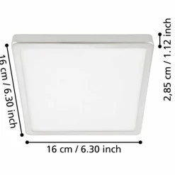 Luminaires Eglo Éclairage Led|Plafonnier Eglo FUEVA LED Chrome, 1 lumière