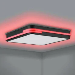 Plafonnier Eglo GENOVESE-Z LED Noir, 1 lumière