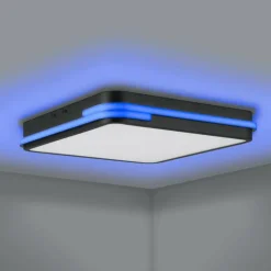 Plafonnier Eglo GENOVESE-Z LED Noir, 1 lumière