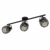 Luminaires Eglo Spots Et Projecteurs|Plafonnier Eglo GIRONA Laiton, Noir, 3 lumières