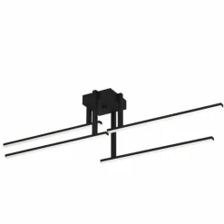 Luminaires Eglo Éclairage Led|Plafonnier Eglo IPOLITTO LED Noir, 4 lumières