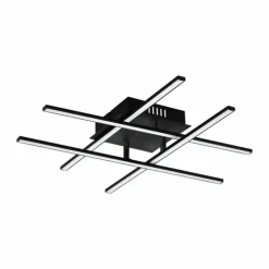 Luminaires Eglo Éclairage Led|Plafonnier Eglo LASANA LED Noir, 1 lumière