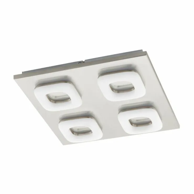 Luminaires Eglo Éclairage Led|Plafonnier Eglo LITAGO LED Nickel mat, 4 lumières