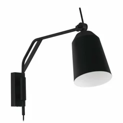 Luminaires Eglo Appliques|Plafonnier Eglo LORETO Noir, Blanc, 1 lumière