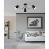 Luminaires Eglo Plafonniers|Plafonnier Eglo LORETO Noir, Blanc, 3 lumières