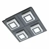 Luminaires Eglo Éclairage Led|Plafonnier Eglo MASIANO LED Noir, 4 lumières