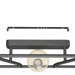 Luminaires Eglo Plafonniers|Plafonnier Eglo MESSINARO Laiton, Noir, 3 lumières