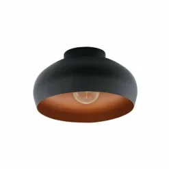 Luminaires Eglo Plafonniers|Plafonnier Eglo MOGANO Noir, 1 lumière