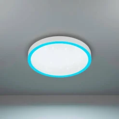 Plafonnier Eglo MONTEMORELOS-Z LED Blanc, 1 lumière, Changeur de couleurs