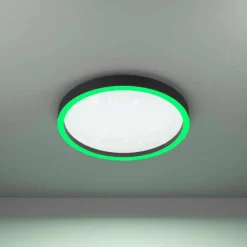 Plafonnier Eglo MONTEMORELOS-Z LED Noir, 1 lumière, Changeur de couleurs