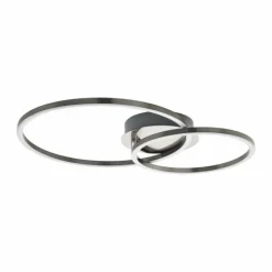 Plafonnier Eglo MOTTAFOLLONE LED Nickel mat, 1 lumière, Changeur de couleurs