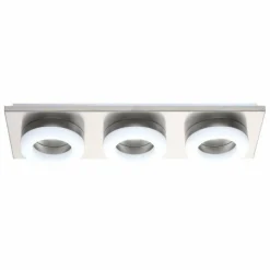 Luminaires Eglo Éclairage Led|Plafonnier Eglo PALENA LED Nickel mat, 3 lumières