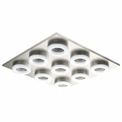 Luminaires Eglo Éclairage Led|Plafonnier Eglo PALENA LED Nickel mat, 9 lumières