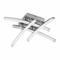 Luminaires Eglo Éclairage Led|Plafonnier Eglo PERTINI LED Chrome, 4 lumières