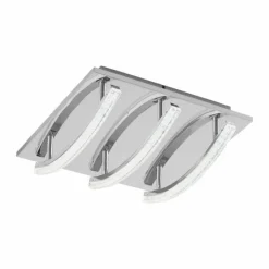 Luminaires Eglo Éclairage Led|Plafonnier Eglo PERTINI LED Chrome, 3 lumières