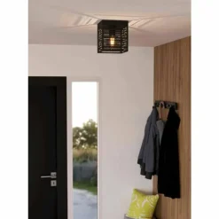 Luminaires Eglo Plafonniers|Plafonnier Eglo PIEDRITAS Noir, 1 lumière