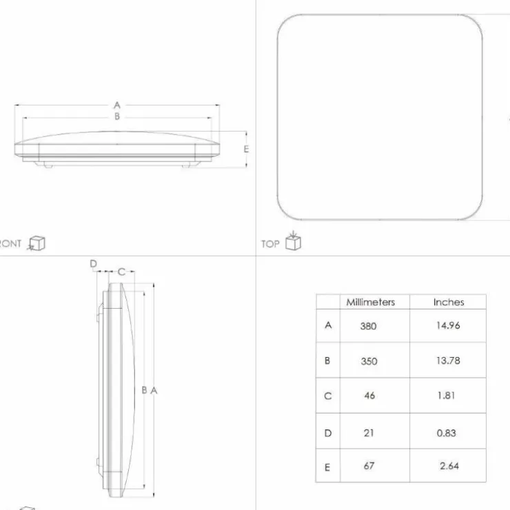 Luminaires Eglo Éclairage Led|Plafonnier Eglo RENDE LED Blanc, 1 lumière
