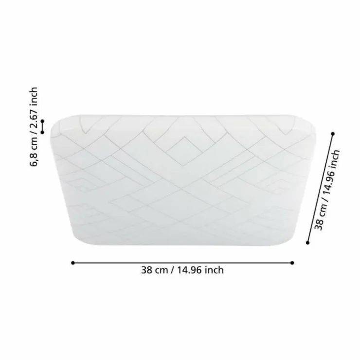 Luminaires Eglo Éclairage Led|Plafonnier Eglo RENDE LED Blanc, 1 lumière