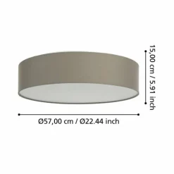 Plafonnier Eglo ROMAO-Z LED Blanc, 1 lumière, Changeur de couleurs
