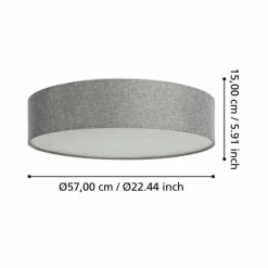 Plafonnier Eglo ROMAO-Z LED Blanc, 1 lumière, Changeur de couleurs