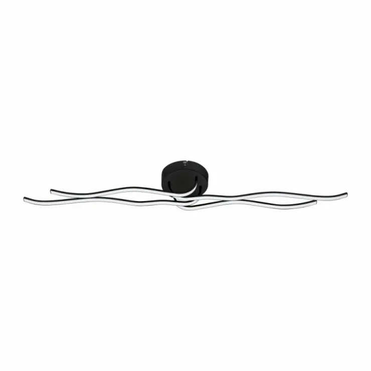 Luminaires Eglo Éclairage Led|Plafonnier Eglo RONCADE LED Noir, 1 lumière