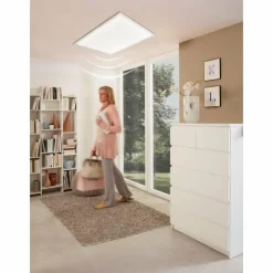 Luminaires Eglo Éclairage Led|Plafonnier EGLO SALOBRENA-M LED Blanc, 1 lumière, Détecteur de mouvement