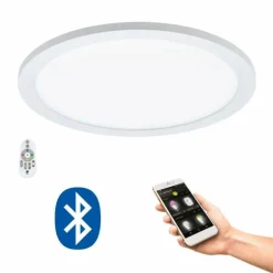 Plafonnier Eglo SARSINA-C LED Blanc, 1 lumière, Télécommandes, Changeur de couleurs