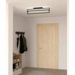 Luminaires Eglo Éclairage Led|Plafonnier Eglo SIBERIA LED Noir, 1 lumière, Télécommandes