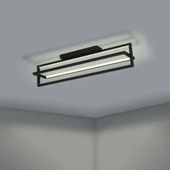 Luminaires Eglo Éclairage Led|Plafonnier Eglo SIBERIA LED Noir, 1 lumière, Télécommandes
