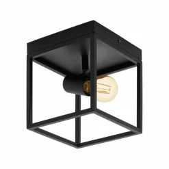 Luminaires Eglo Plafonniers|Plafonnier EGLO SILENTINA Noir, 1 lumière