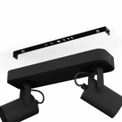 Luminaires Eglo Éclairage Led|Plafonnier Eglo SOREGO LED Noir, 2 lumières