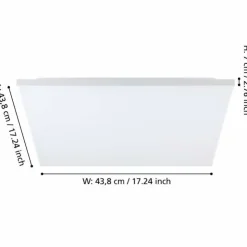 Luminaires Eglo Éclairage Led|Plafonnier Eglo TURCONA-B LED Blanc, 1 lumière