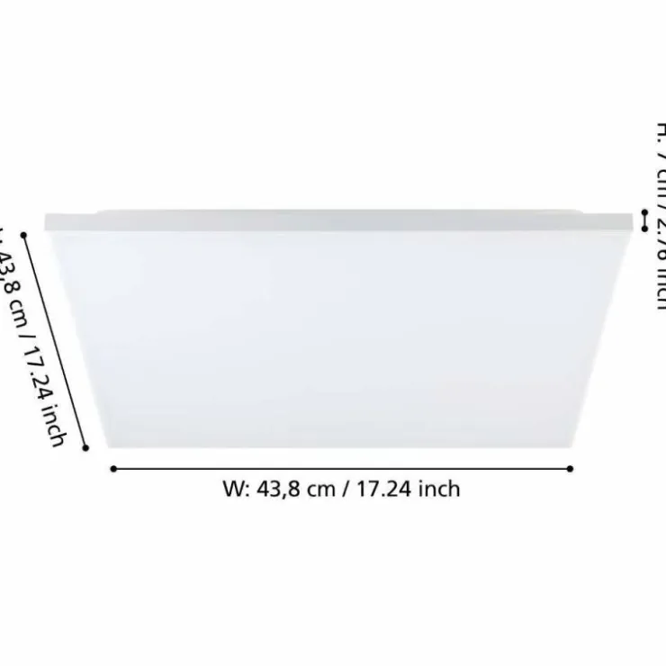 Luminaires Eglo Éclairage Led|Plafonnier Eglo TURCONA-B LED Blanc, 1 lumière