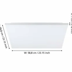 Luminaires Eglo Éclairage Led|Plafonnier Eglo TURCONA-B LED Blanc, 1 lumière