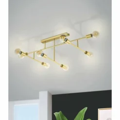 Luminaires Eglo Plafonniers|Plafonnier Eglo-Leuchten BELSIANA Laiton, 8 lumières