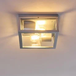 plafonnier extérieur Kiwalik Argenté, 2 lumières