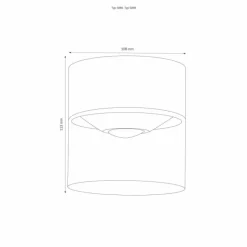 plafonnier extérieur LCD 5068 LED Noir, 1 lumière
