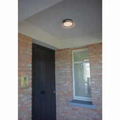 plafonnier extérieur Lutec Rola LED Noir, 1 lumière