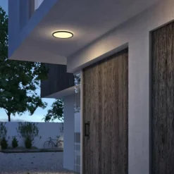 plafonnier extérieur Philips Superslim LED Noir, 1 lumière