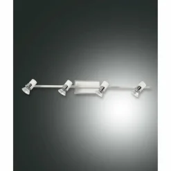Luminaires Fabas Luce Plafonniers|Plafonnier Fabas Luce Alice Chrome, Blanc, 4 lumières
