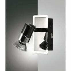 Luminaires Fabas Luce Spots Et Projecteurs|Plafonnier Fabas Luce Alice Chrome, Noir, 1 lumière