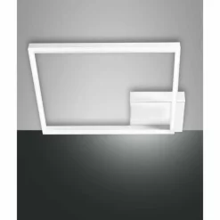 Luminaires Fabas Luce Éclairage Led|Plafonnier Fabas Luce Bard LED Blanc, 1 lumière